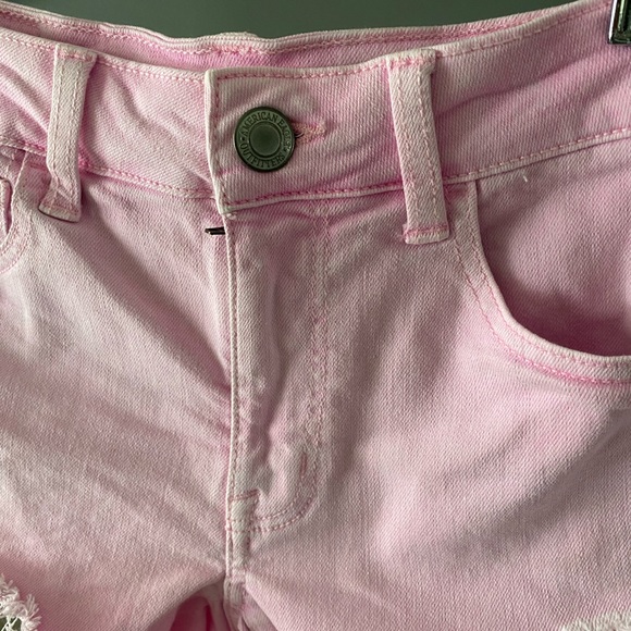 🤍3/$30 AEO Hi Rise Shortie Pink Shorts 0 - Picture 4 of 11